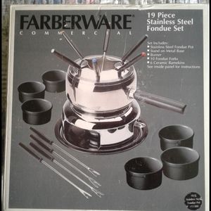Farberware 19 Piece Stainless Steel Fondue Set